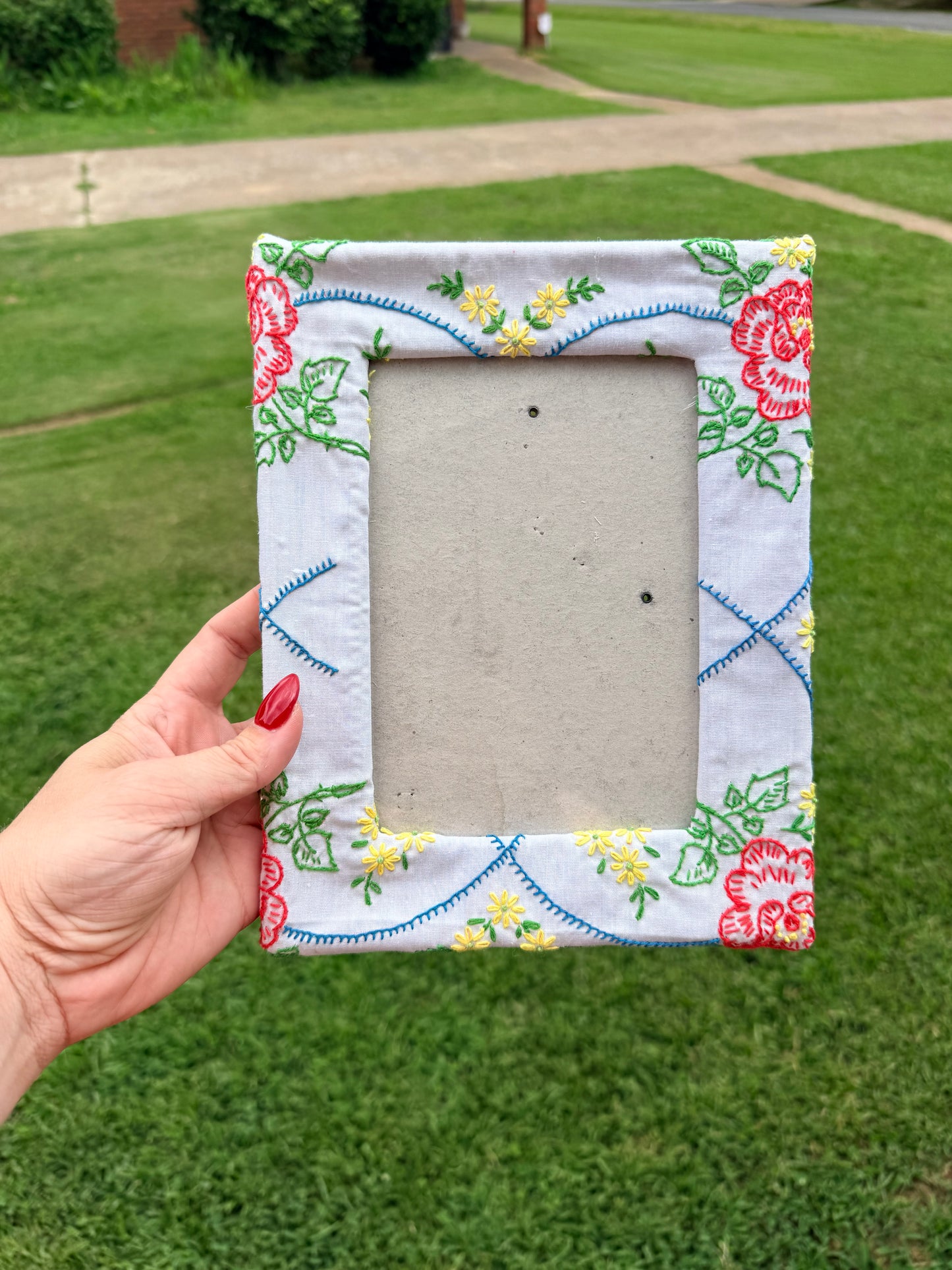 VINTAGE FABRIC WRAPPED FRAME 5X7