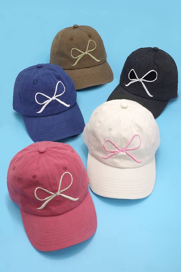 BOW RIBBON BASEBALL HAT CAP | 40HW720