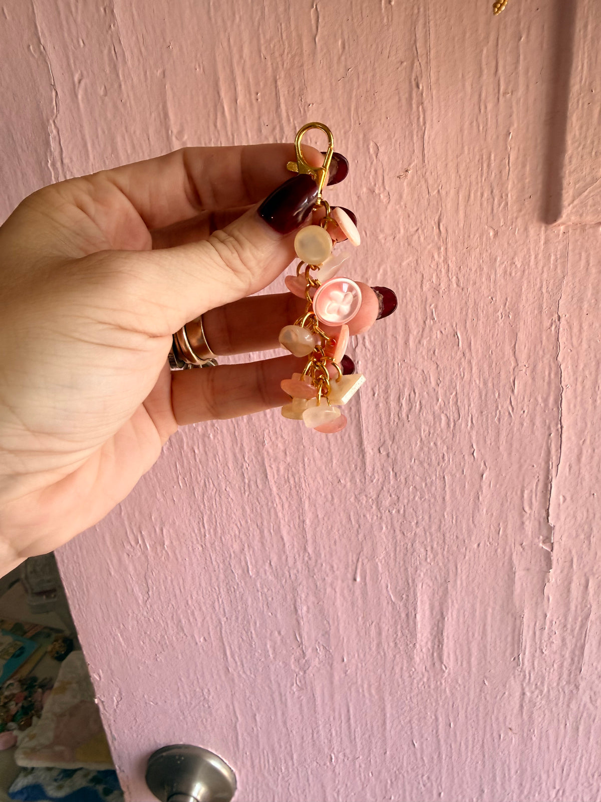 Vintage Button Bag Charm