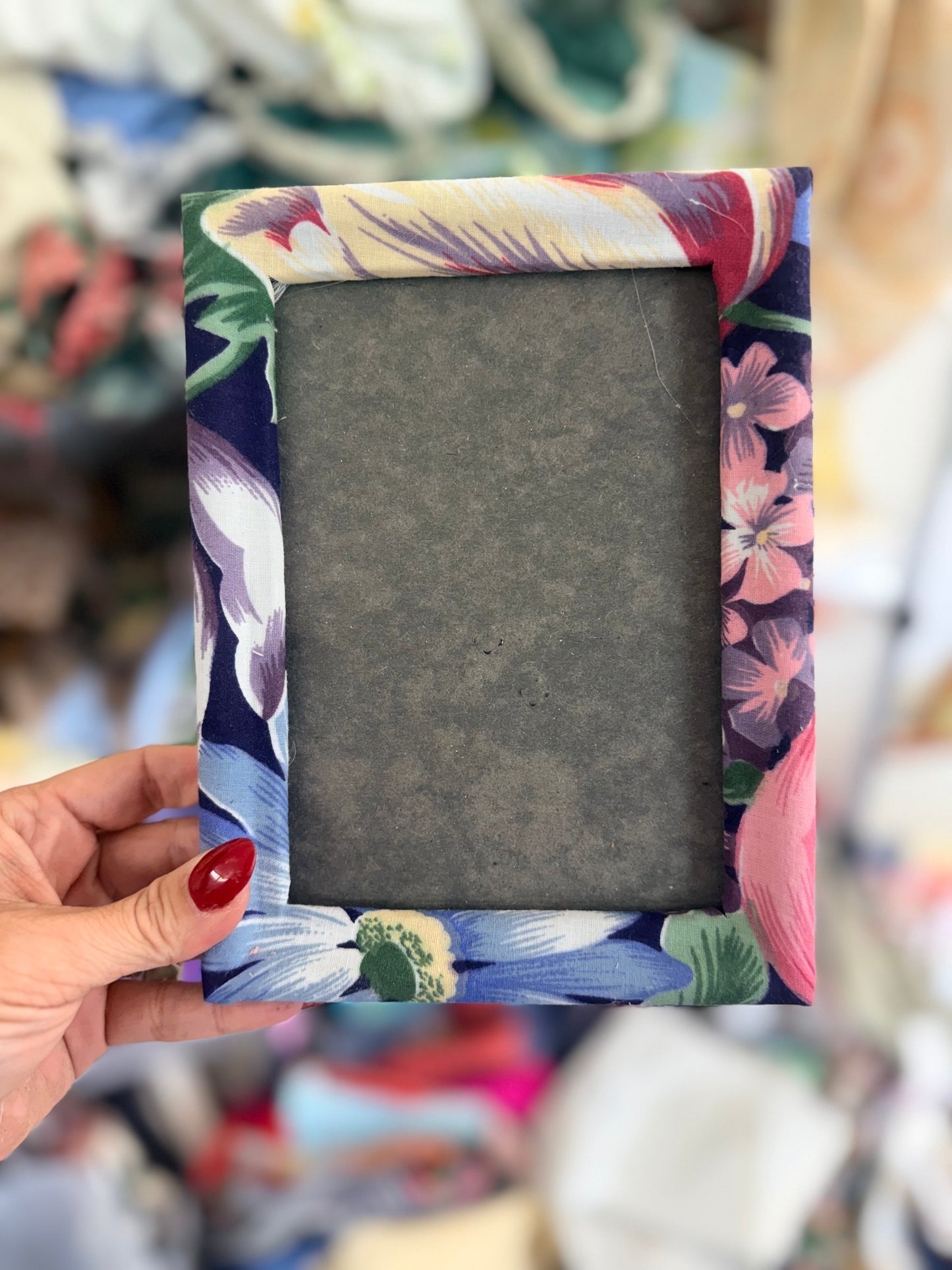 VINTAGE FABRIC WRAPPED FRAME 5X7