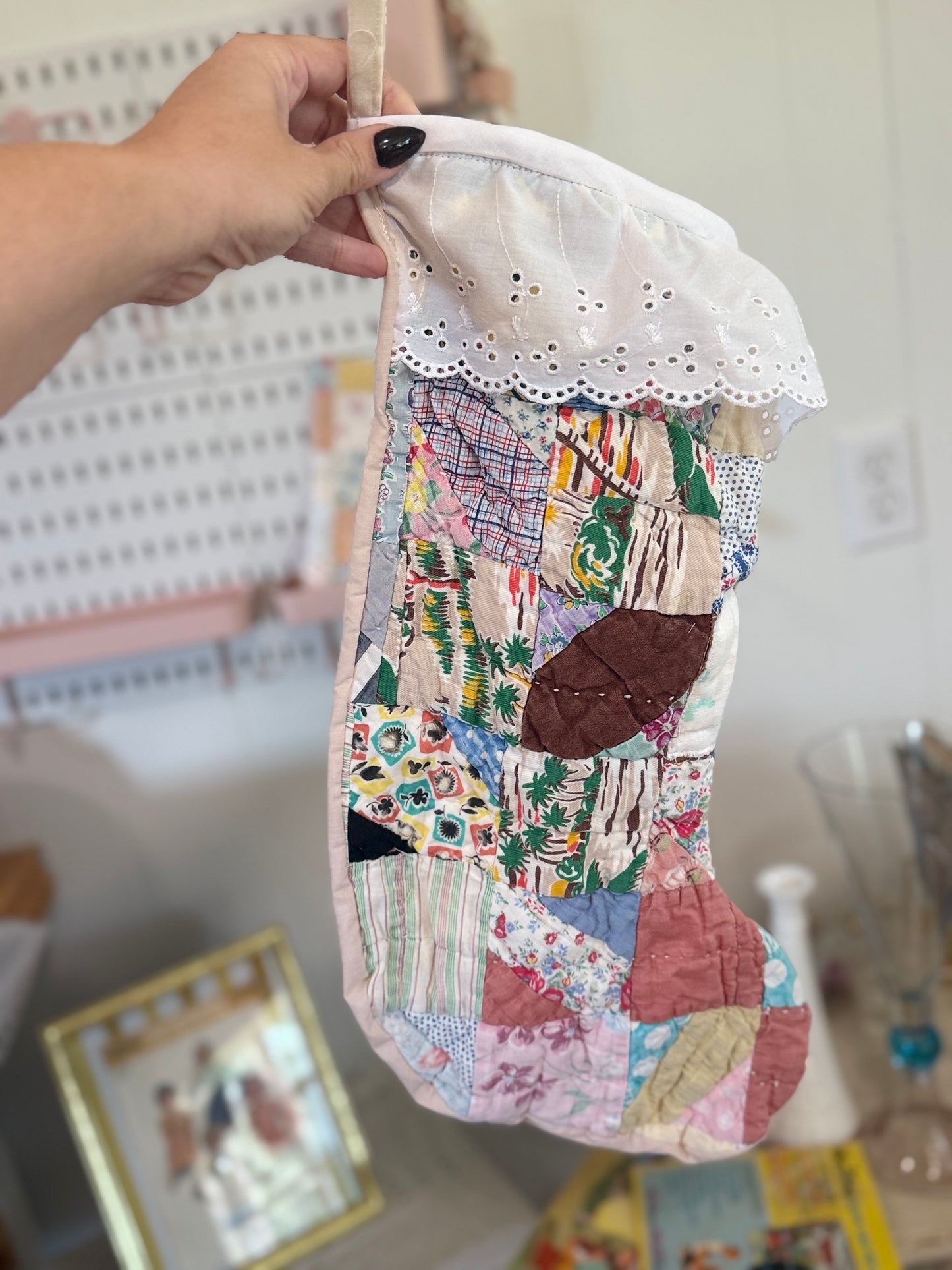 Vintage Quilt Stocking 116