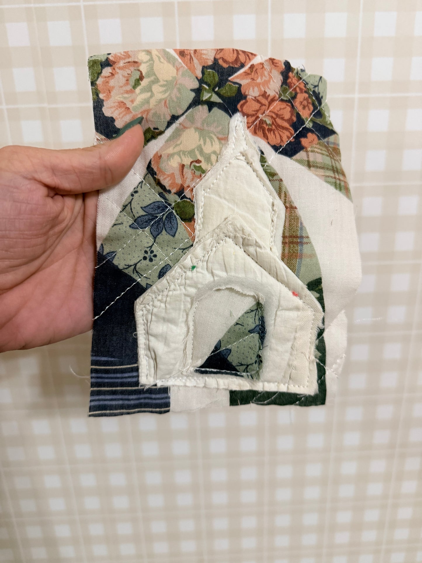 5x7 Unframed Vintage Quilt Church