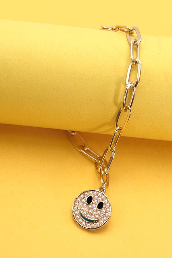 SMILEY PEARL LINK BRACELETS | 31B23067