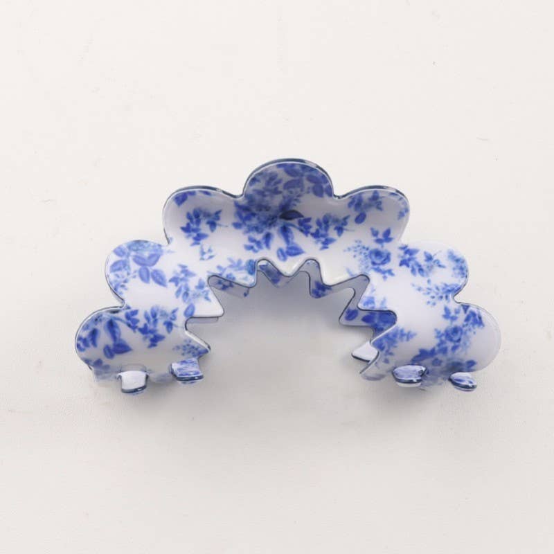 VINTAGE PORCELAIN STYLE HALF MOON HAIR CLAW CLIPS | 40H900