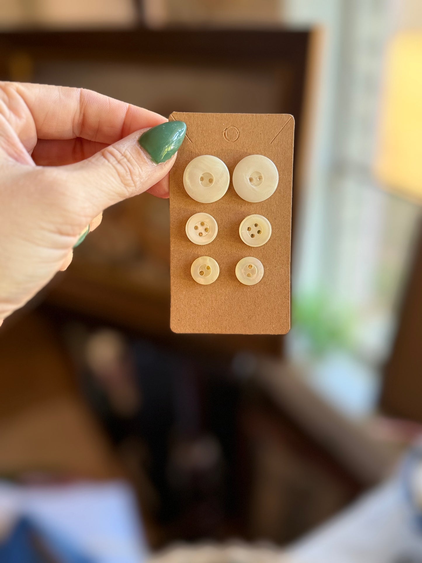 Vintage Button Earring Trio- Sunday's Best
