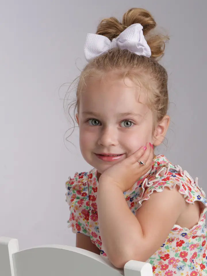 Sterling Silver Baby Ring - Silver Twisted Band W/Heart Ring