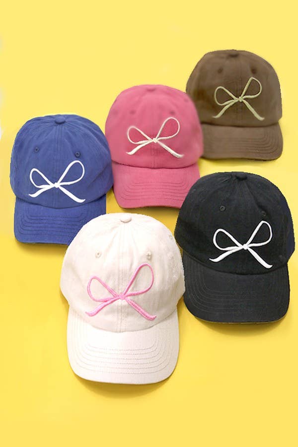 BOW RIBBON BASEBALL HAT CAP | 40HW720