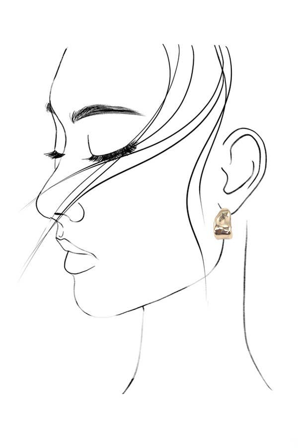 HUGGIE HAMMERD TWISTED TRIO EARRINGS | 80E1684