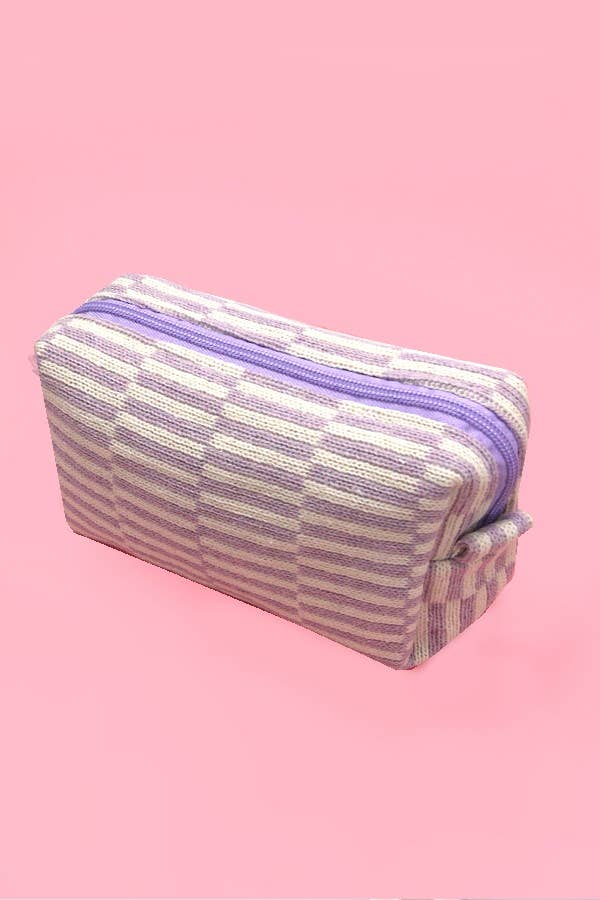 CHECKER MAKEUP COSMETIC POUCH BAG | 40P522