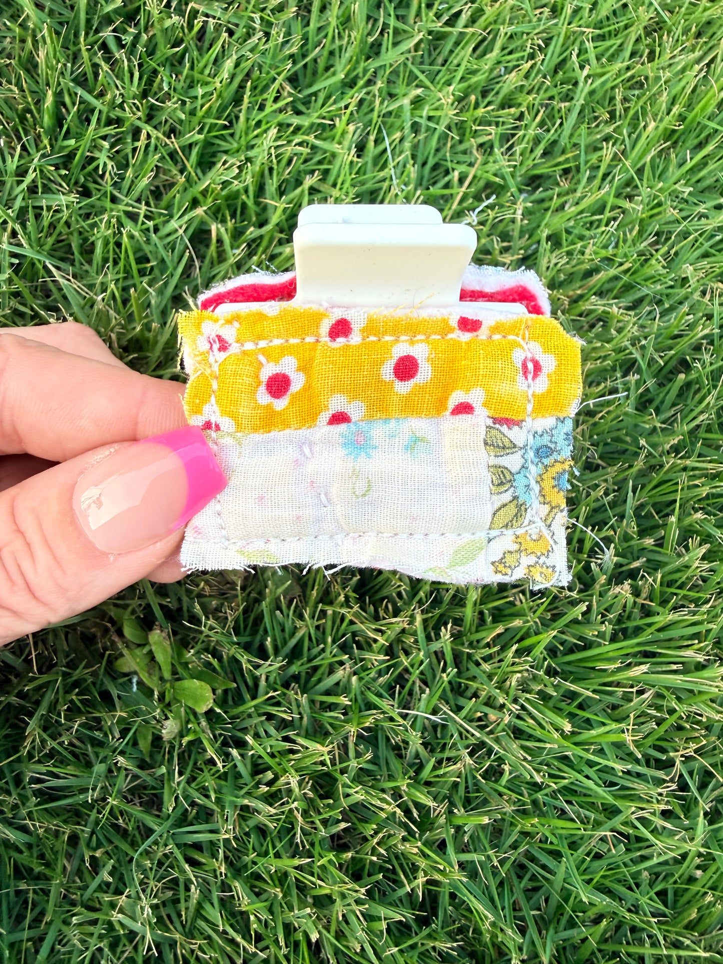 Vintage Quilt Claw Clip 2in 35