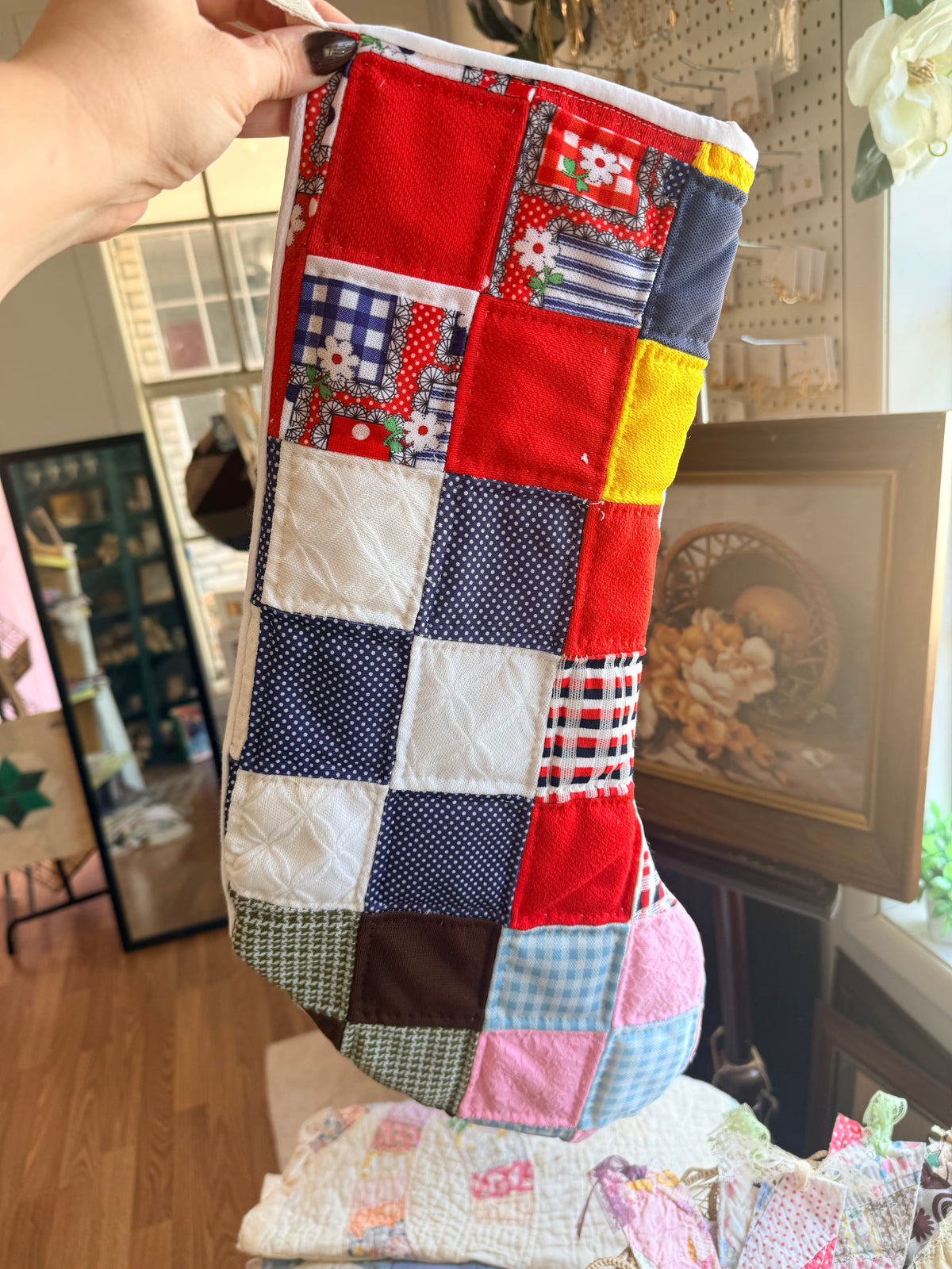 Vintage Quilt Stocking