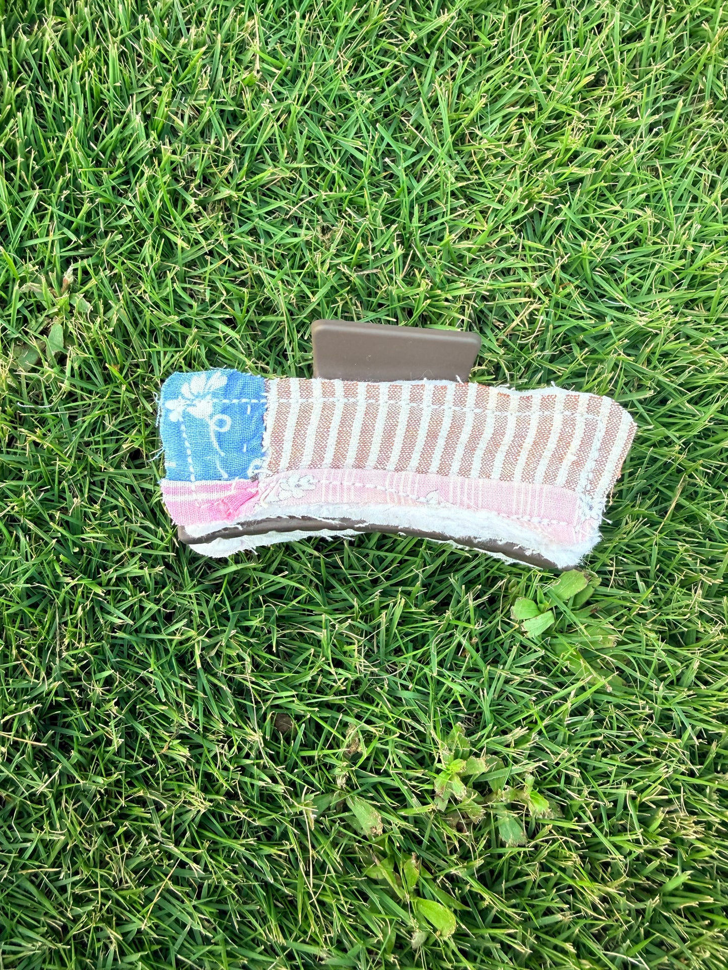 Vintage Quilt Claw Clip 3.5in 45