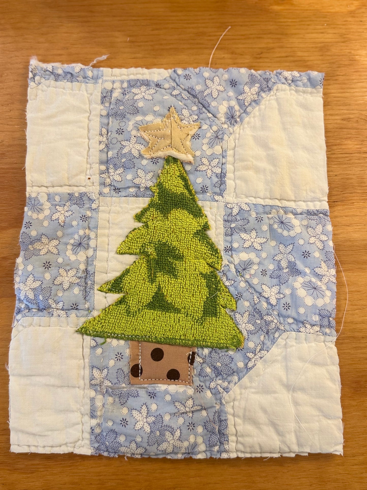 8x10 Unframed Vintage Quilt Tree