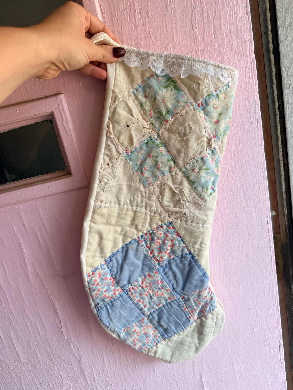 Vintage Quilt Stocking