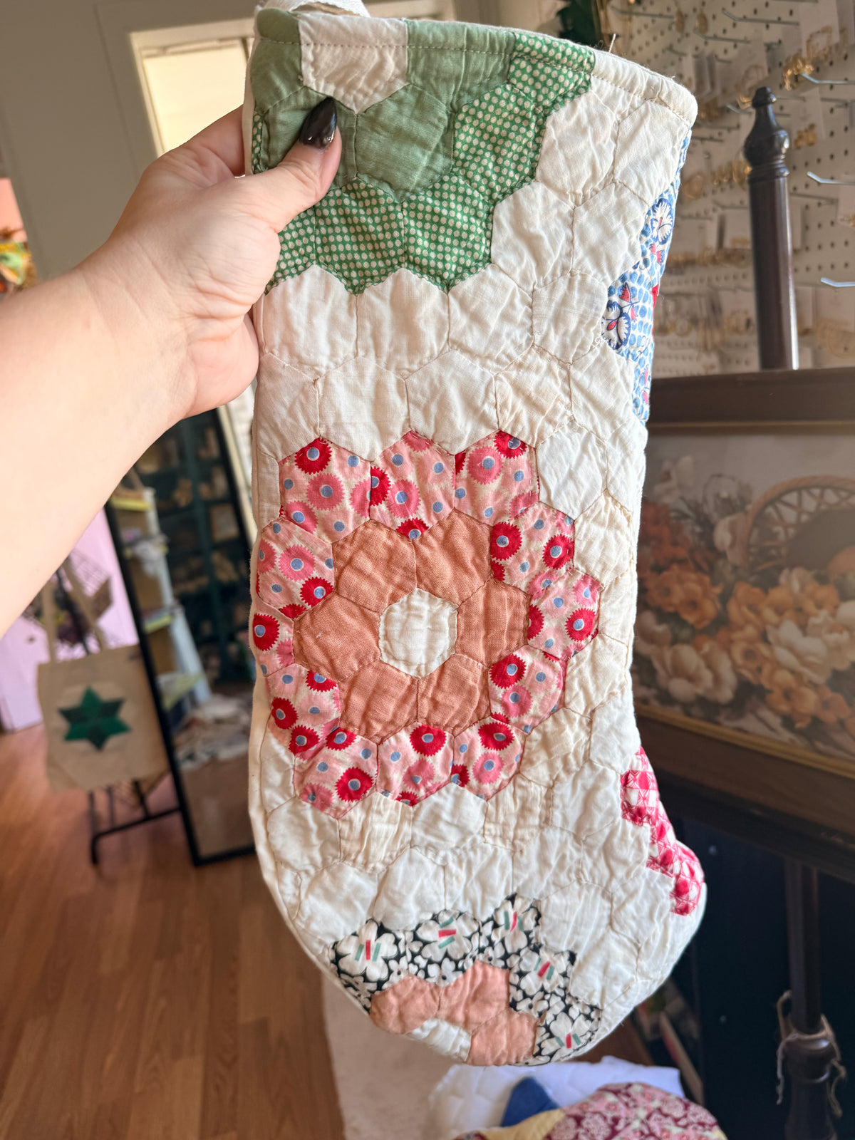 Vintage Quilt Stocking