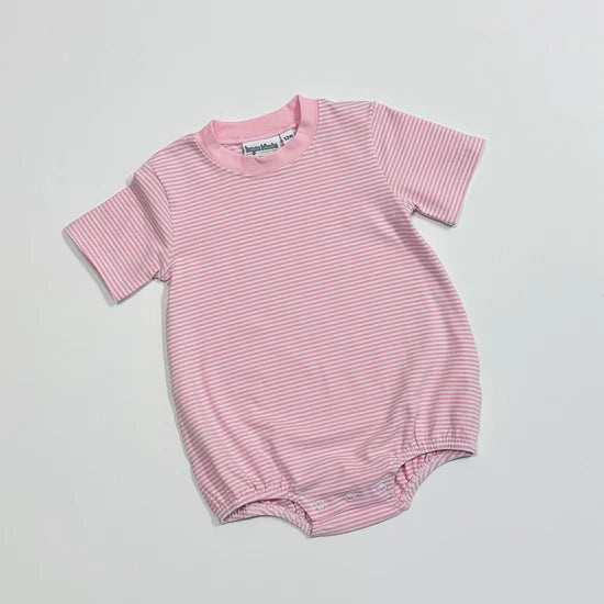 Knit Stripe Short Sleeve T-Shirt Bubble