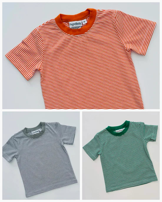Knit Stripe Short Sleeve Shirt MORE COLORS