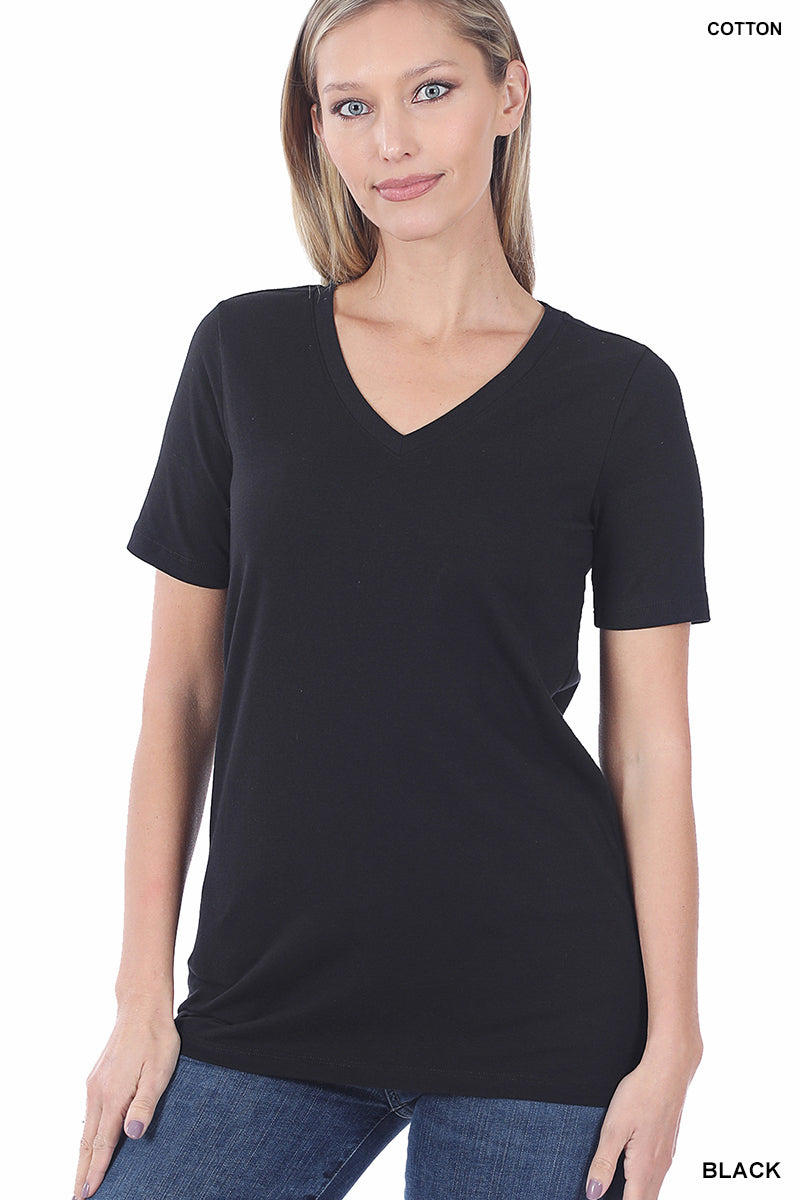 V-neck short sleeve