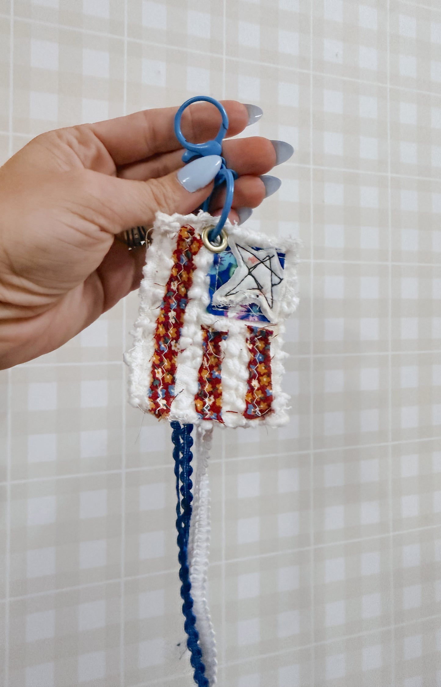 Americana Vintage Quilt Bag Charm