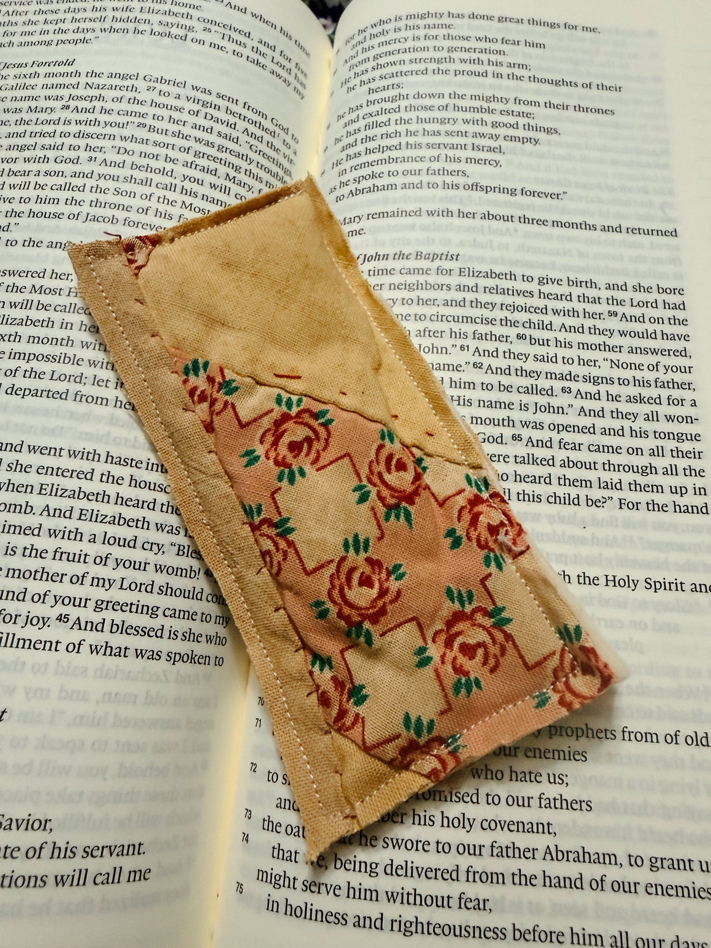 Vintage Quilt Bookmark 33