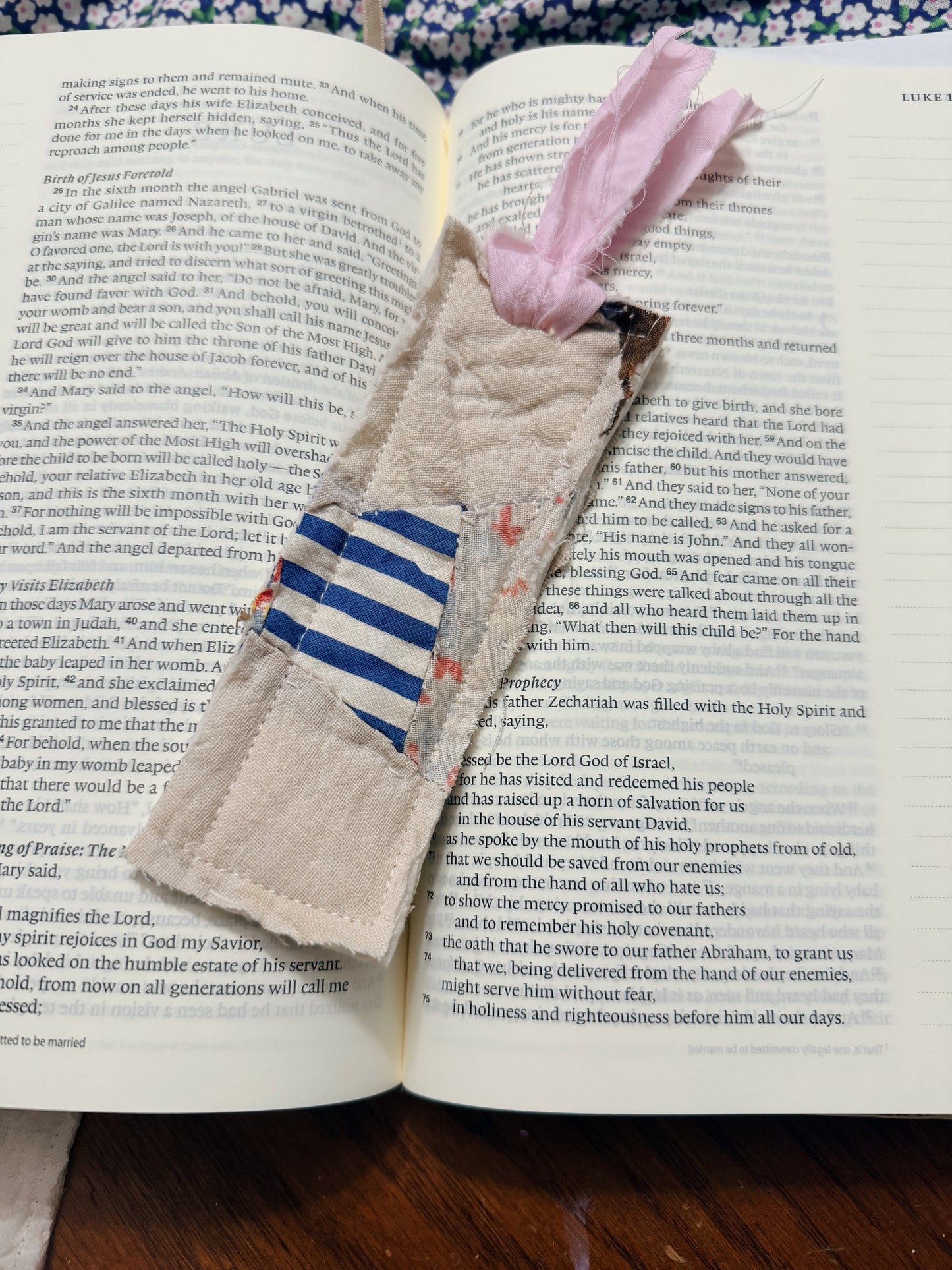 Vintage Quilt Bookmark 18