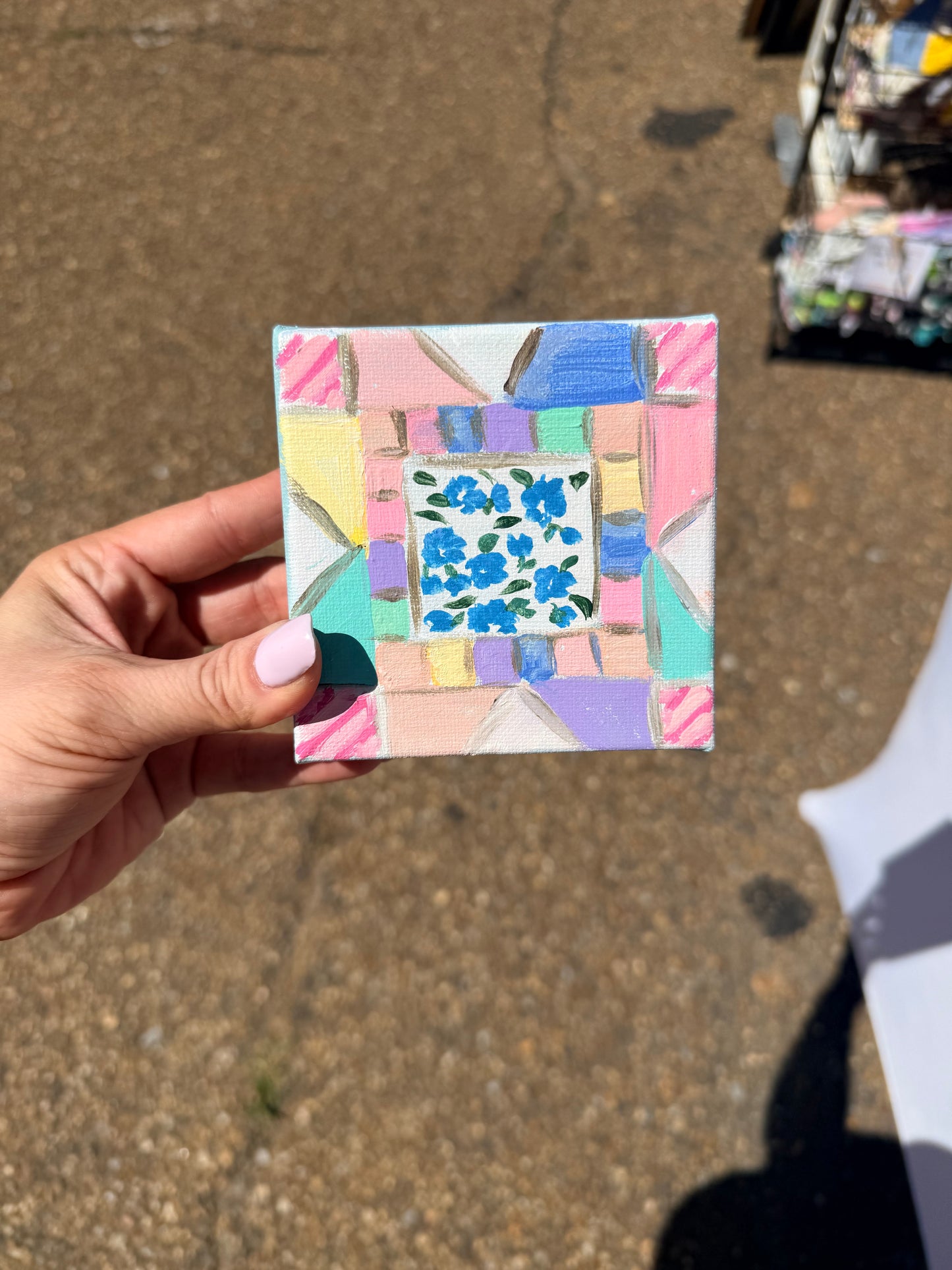 4x4 quilt art block