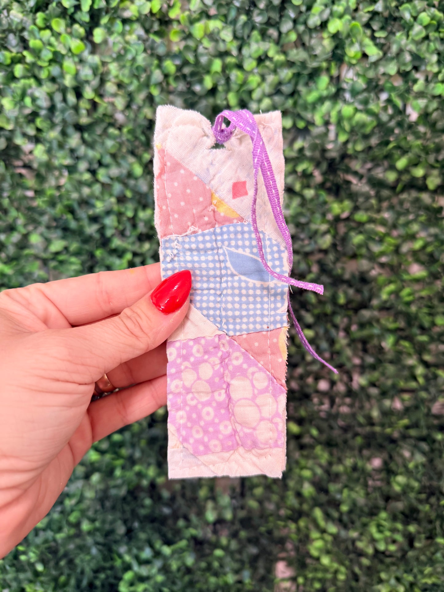 Vintage Quilt Bookmark- 21