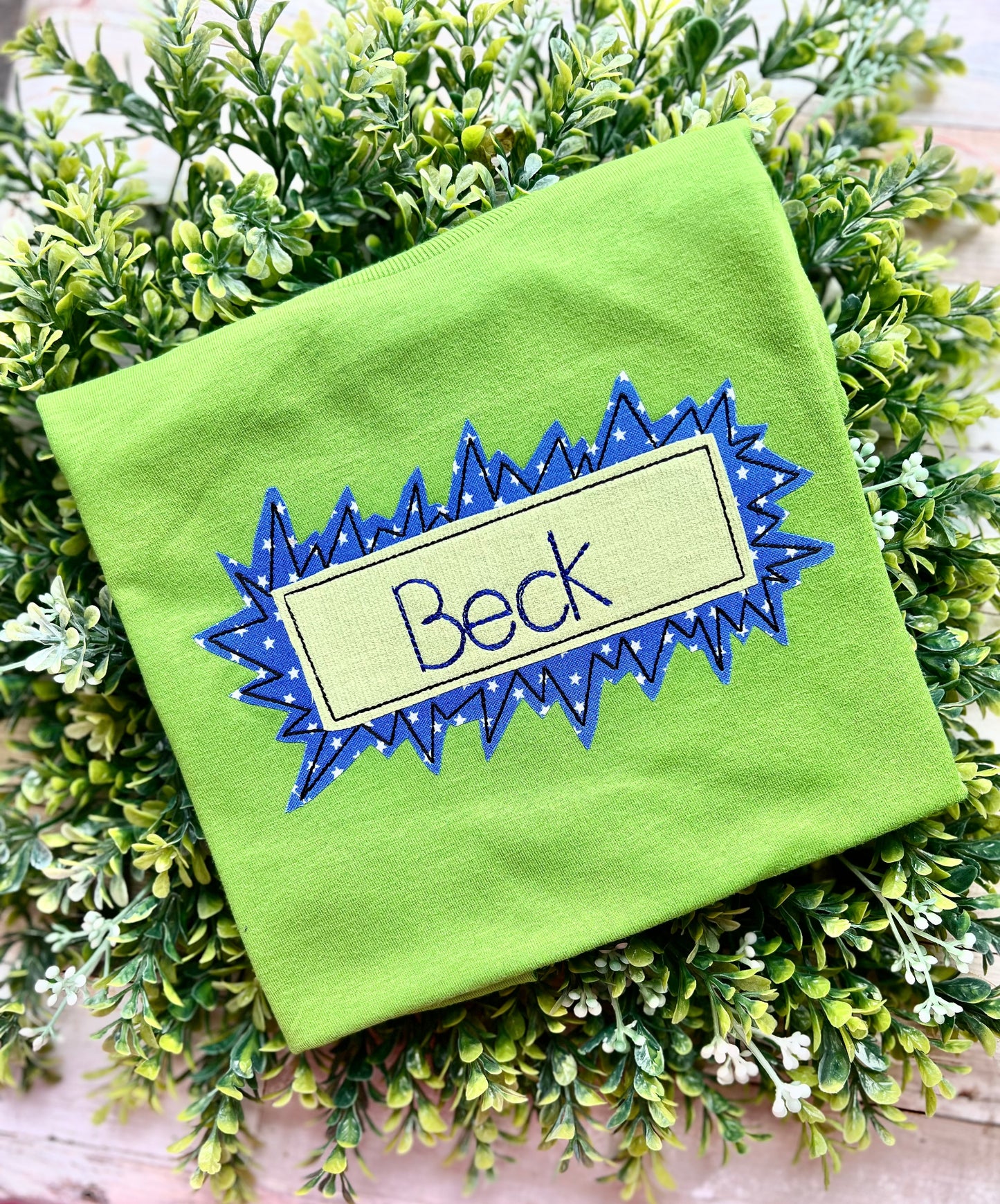 Boy Name Plate Applique