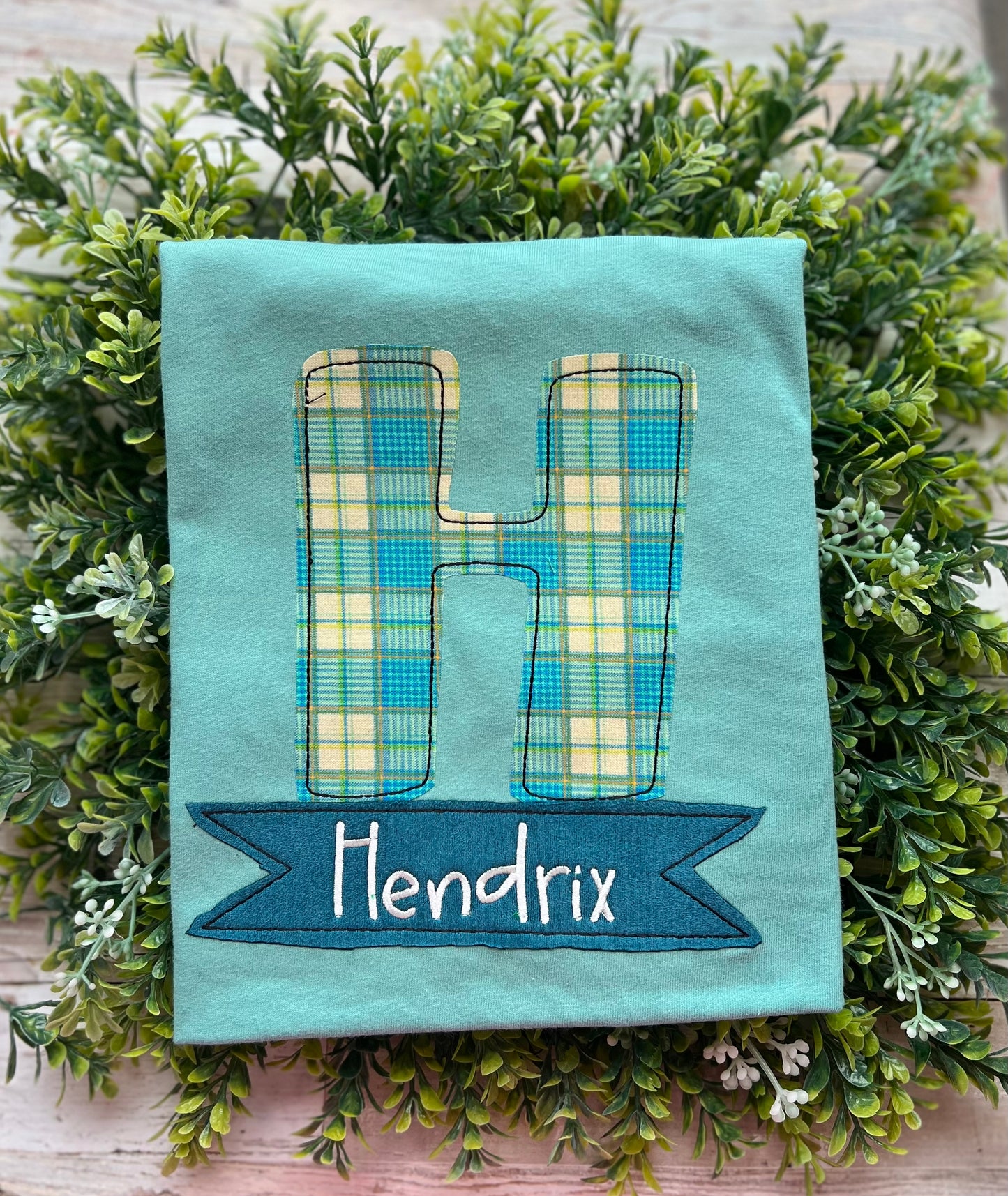 Boy Initial with name plate