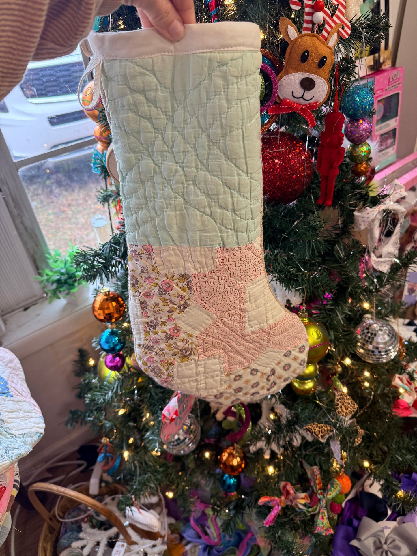 Vintage Quilt Stocking 32