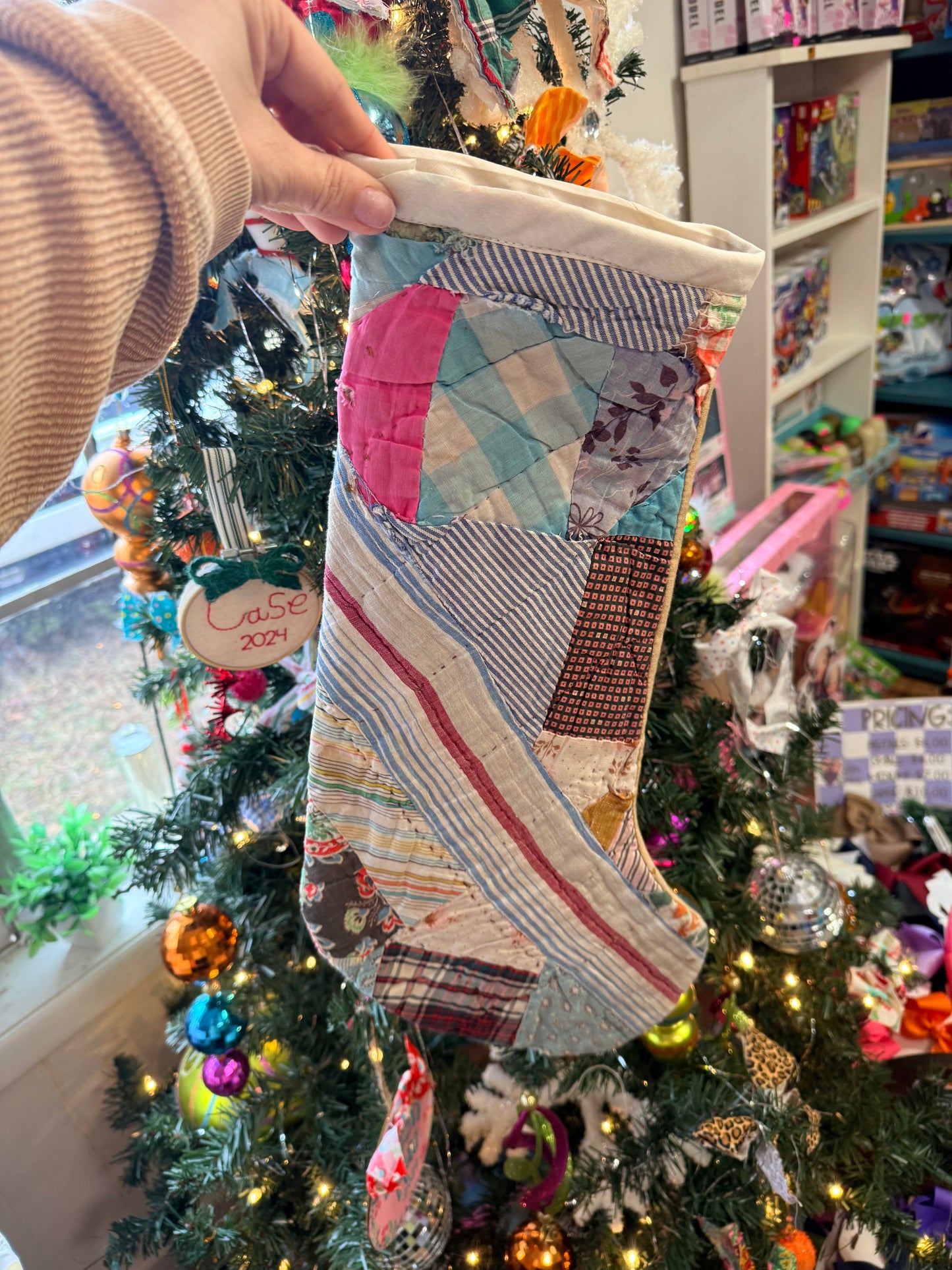 Vintage Quilt Stocking 34