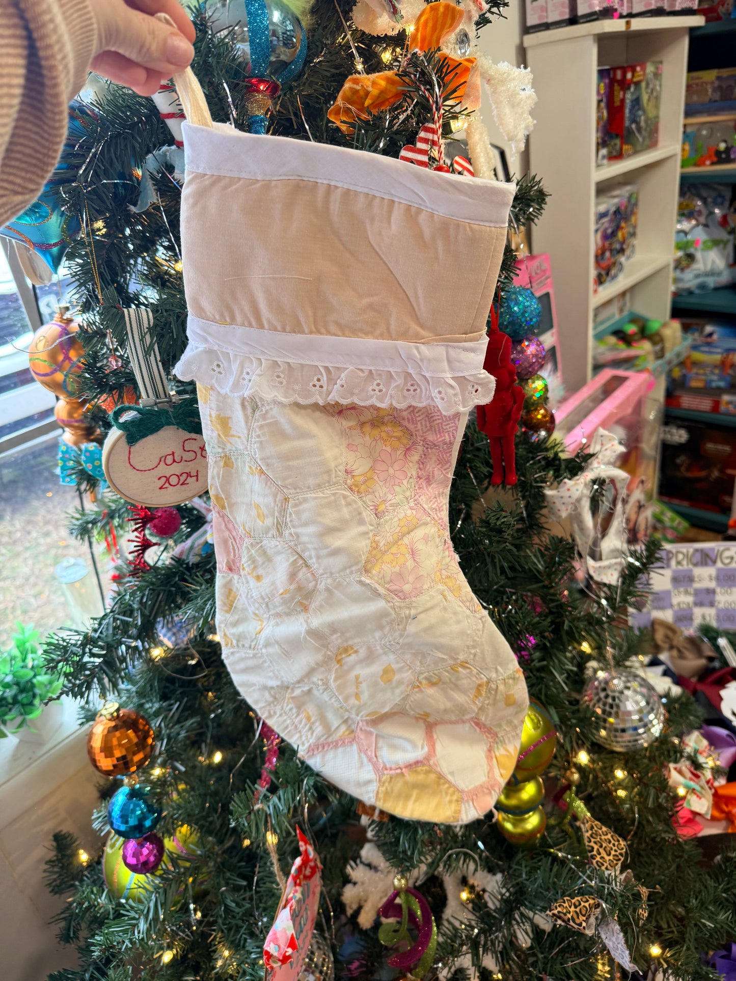 Vintage Quilt Stocking 45