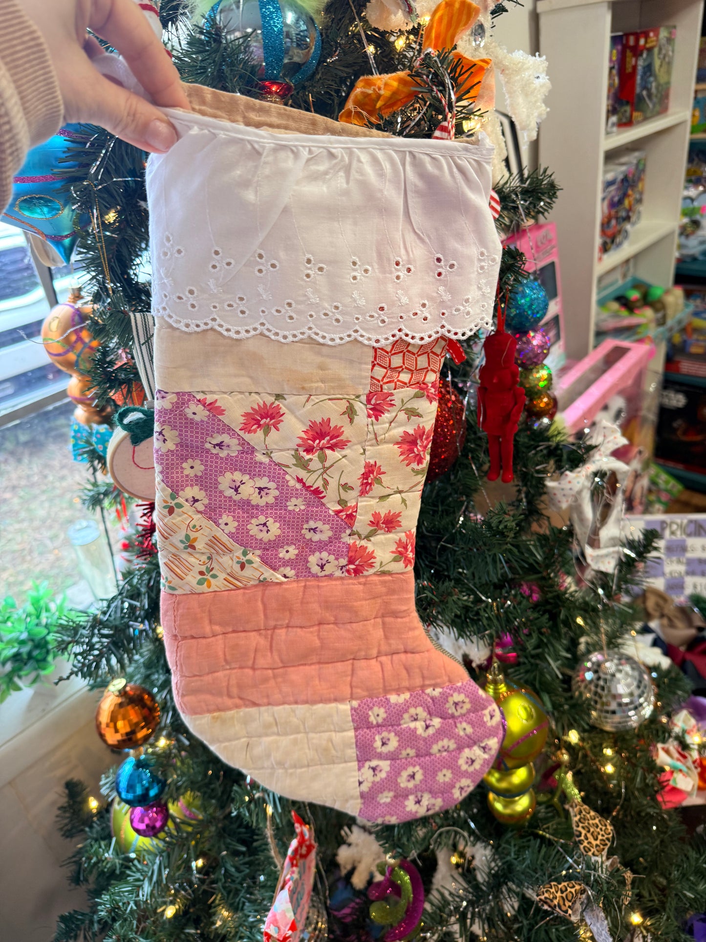Vintage Quilt Stocking 48