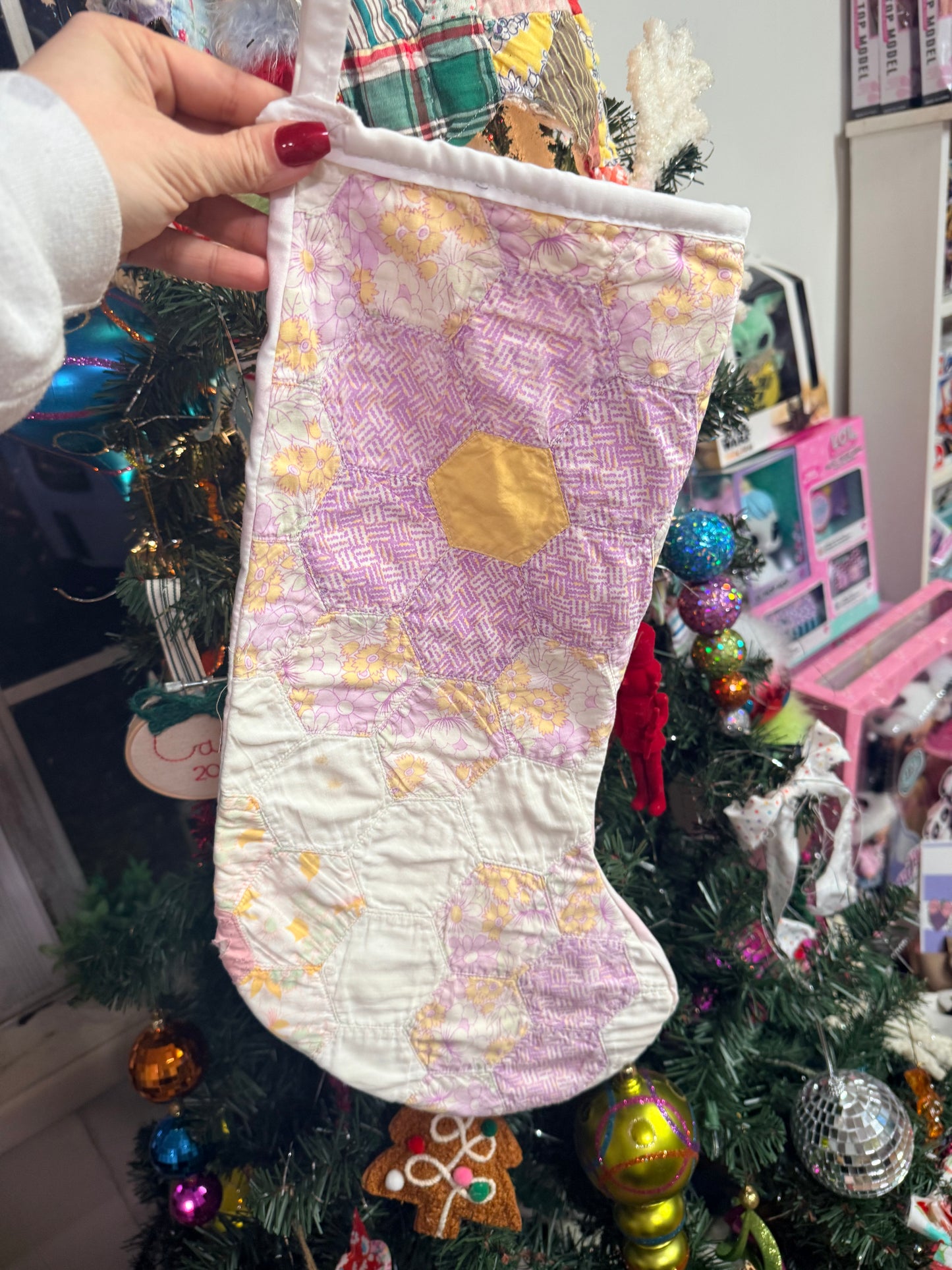 Vintage Quilt Stocking 66