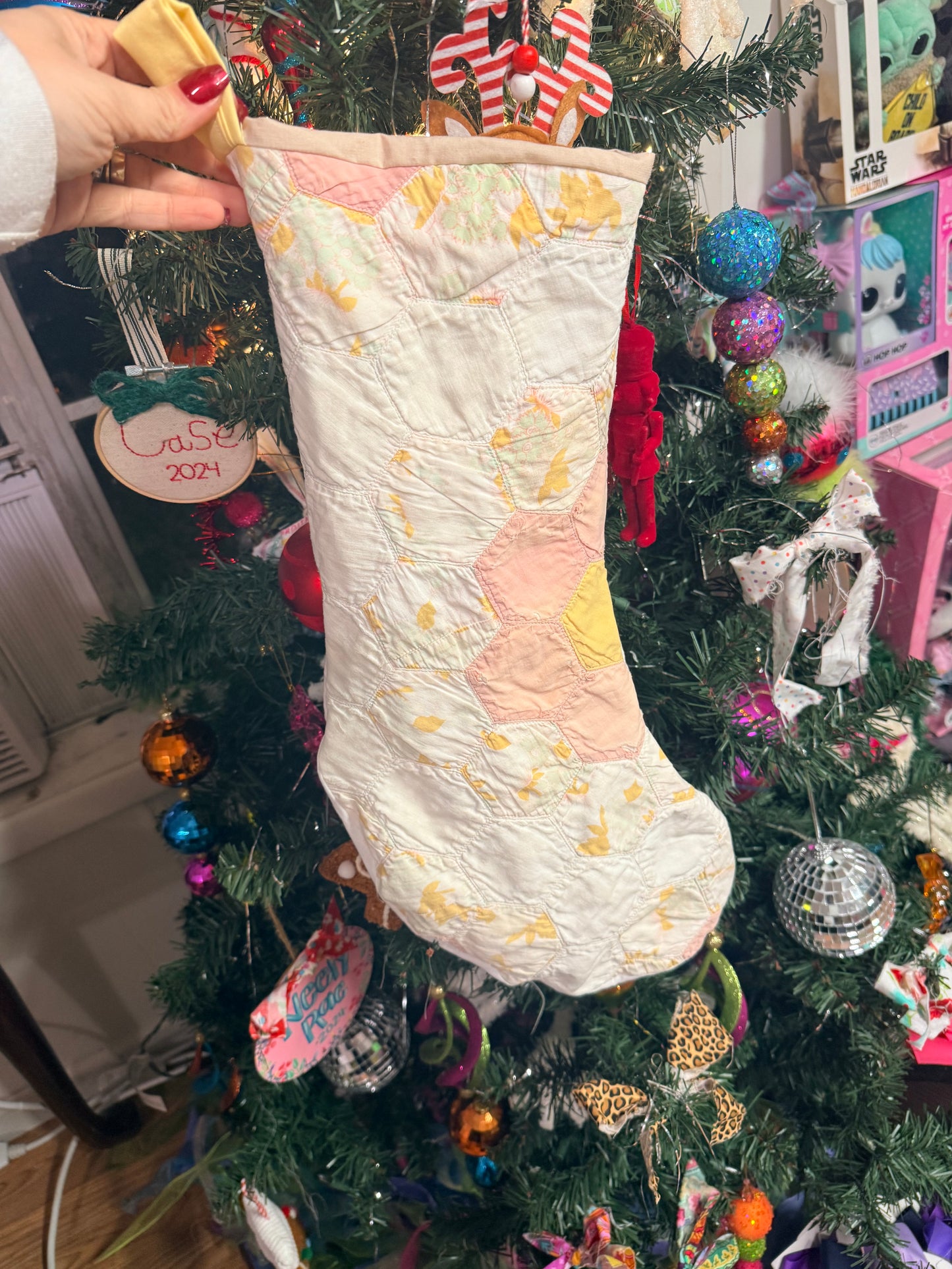 Vintage Quilt Stocking 70