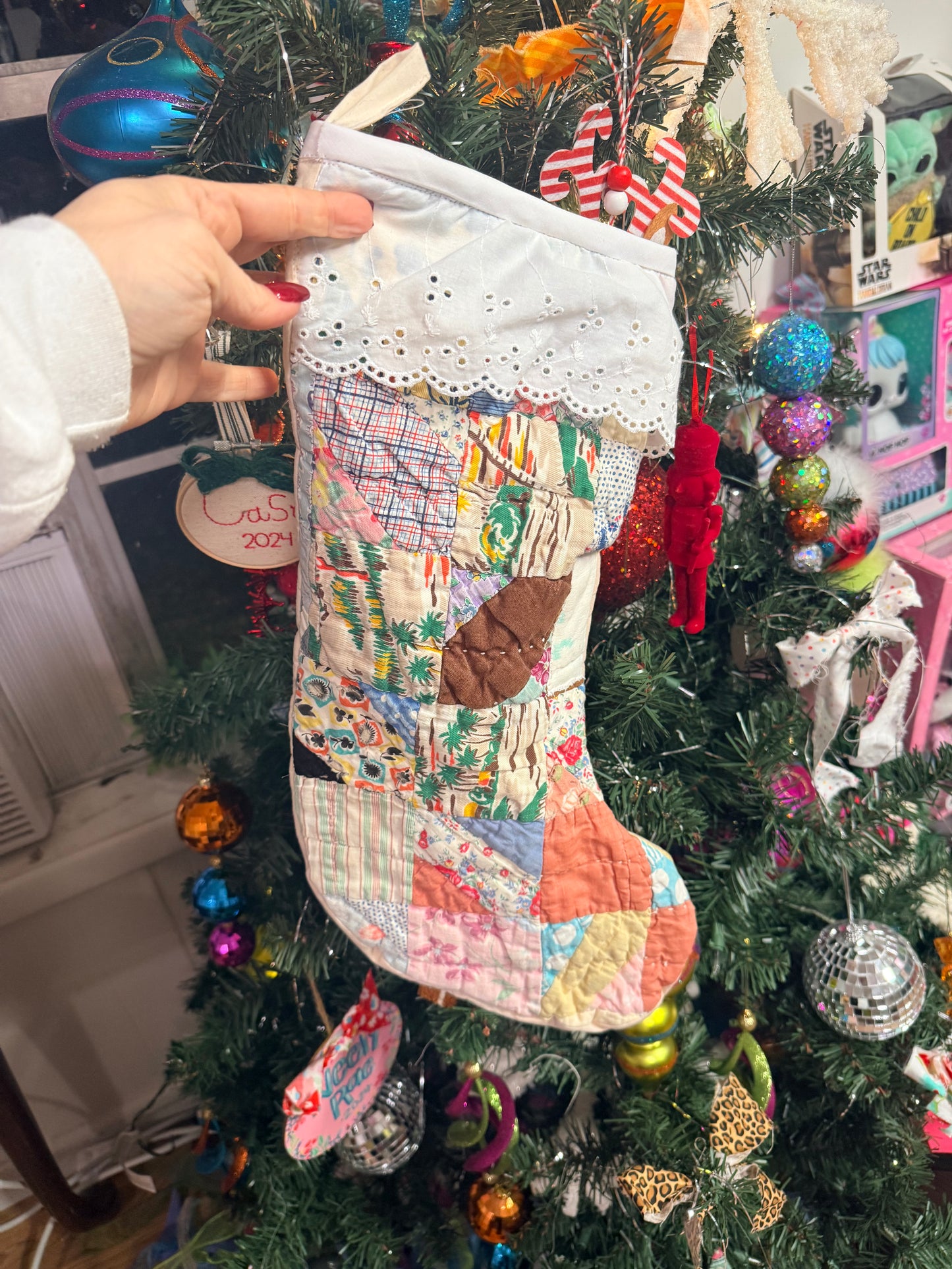 Vintage Quilt Stocking 86