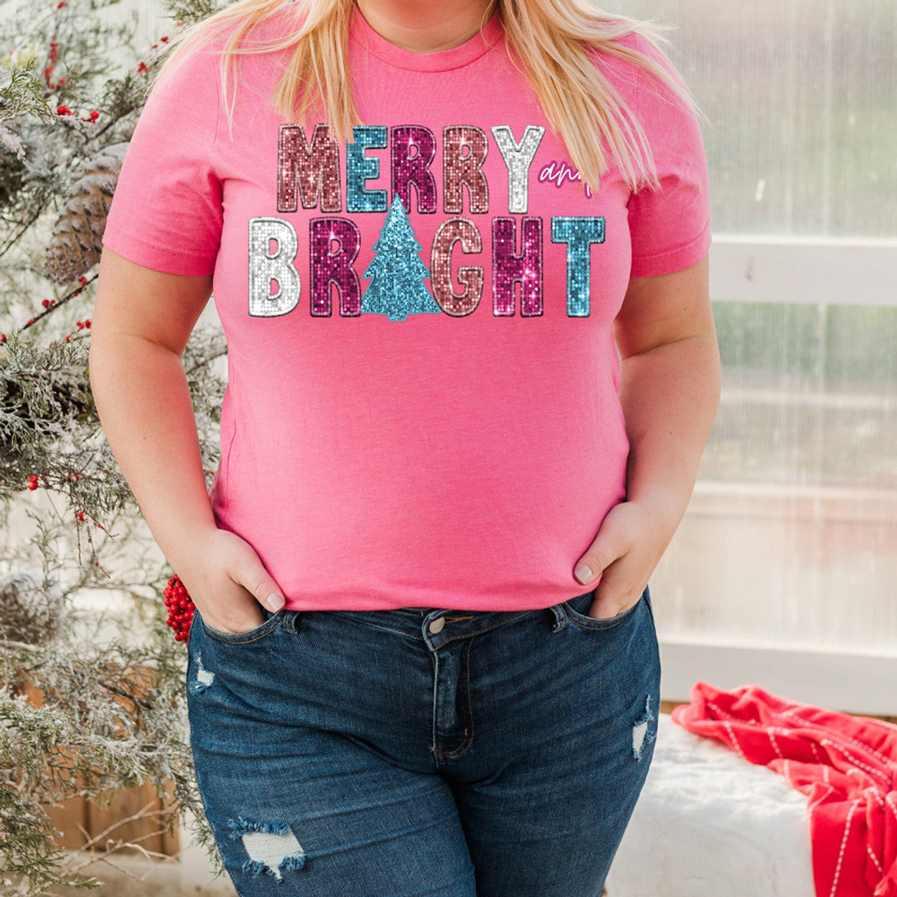 Merry and Bright Faux Sequins kid