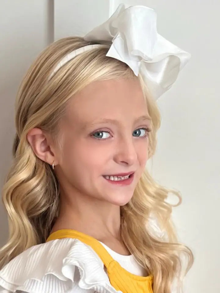 14K Gold-Plated Huggie Cz Hoop Earrings For Kids and Girls