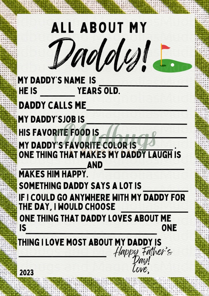 All about my Daddy Golf Mudbugs and Magnolias of MS, LLC