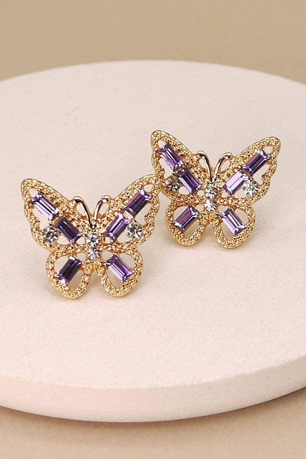 BUTTERFLY BEADED EARRINGS | 31E22000