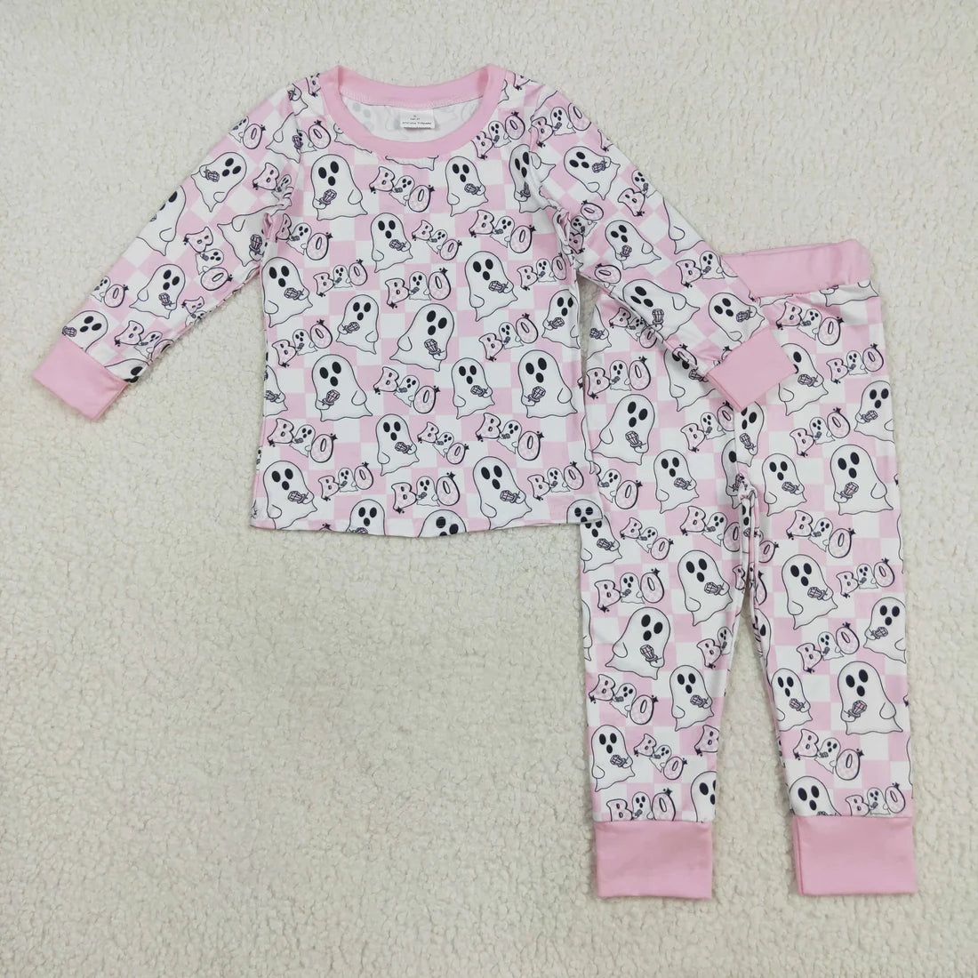 GLP2433 boo Ghost Pink and White Plaid