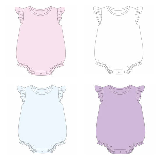 KNIT SOLID FLUTTER BUBBLE