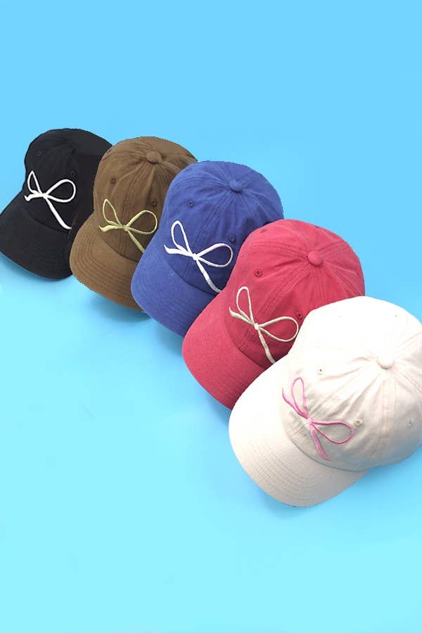BOW RIBBON BASEBALL HAT CAP | 40HW720