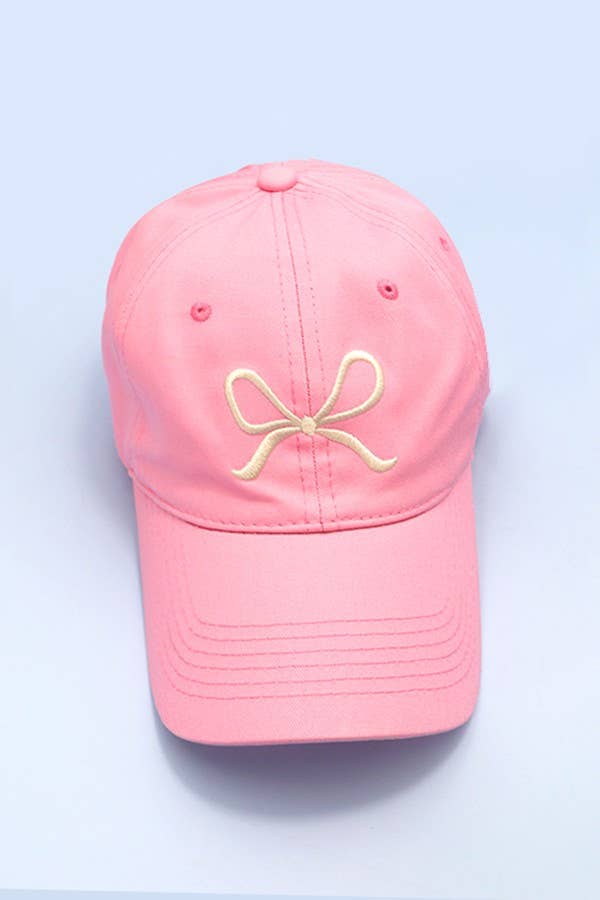 BOW RIBBON BASEBALL HAT CAP | 40HW721