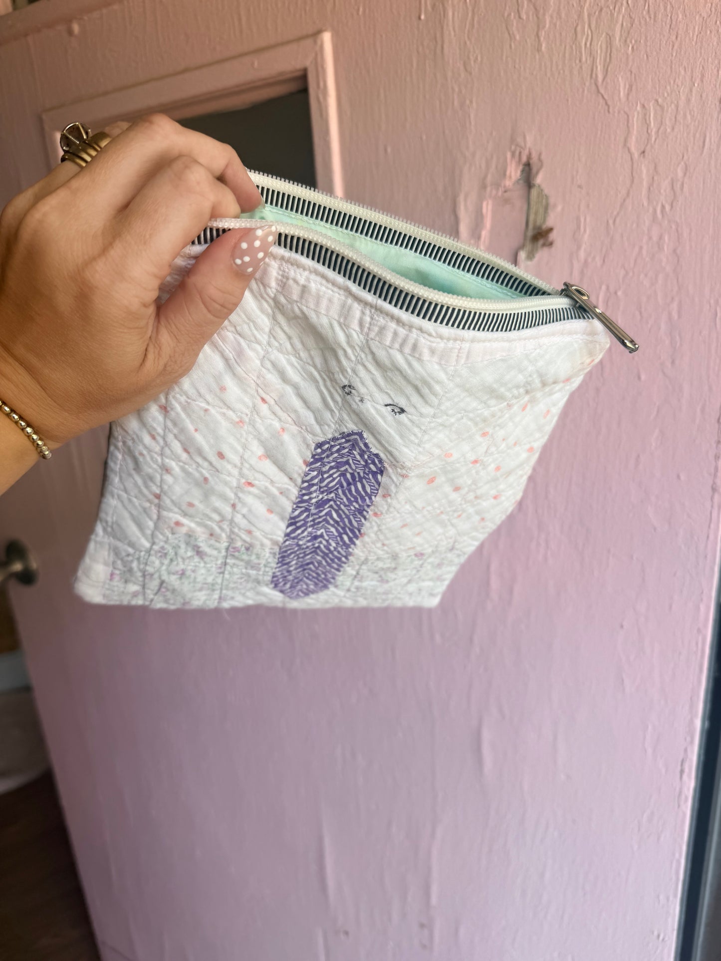 Butterfly Quilt Zipper Bag