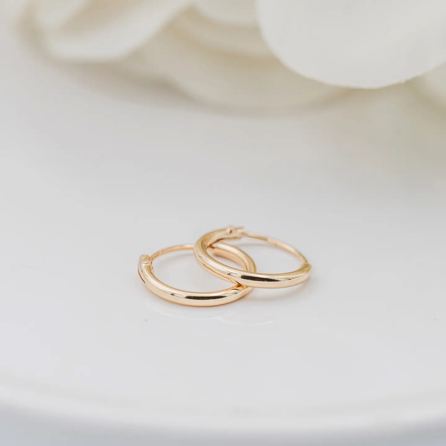 14K Gold-Plated Endless Hoop Earring For Children and Babies