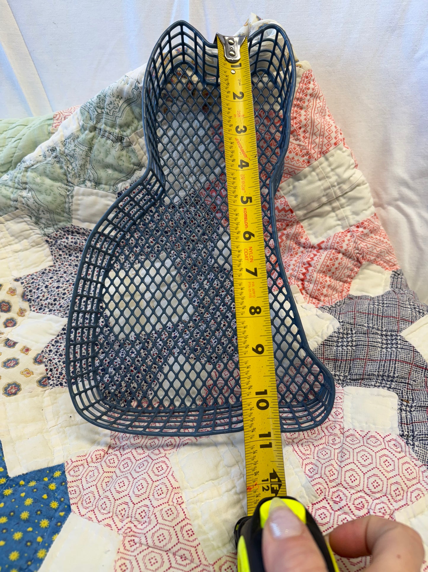 Vintage Blue Cat Basket/Tray