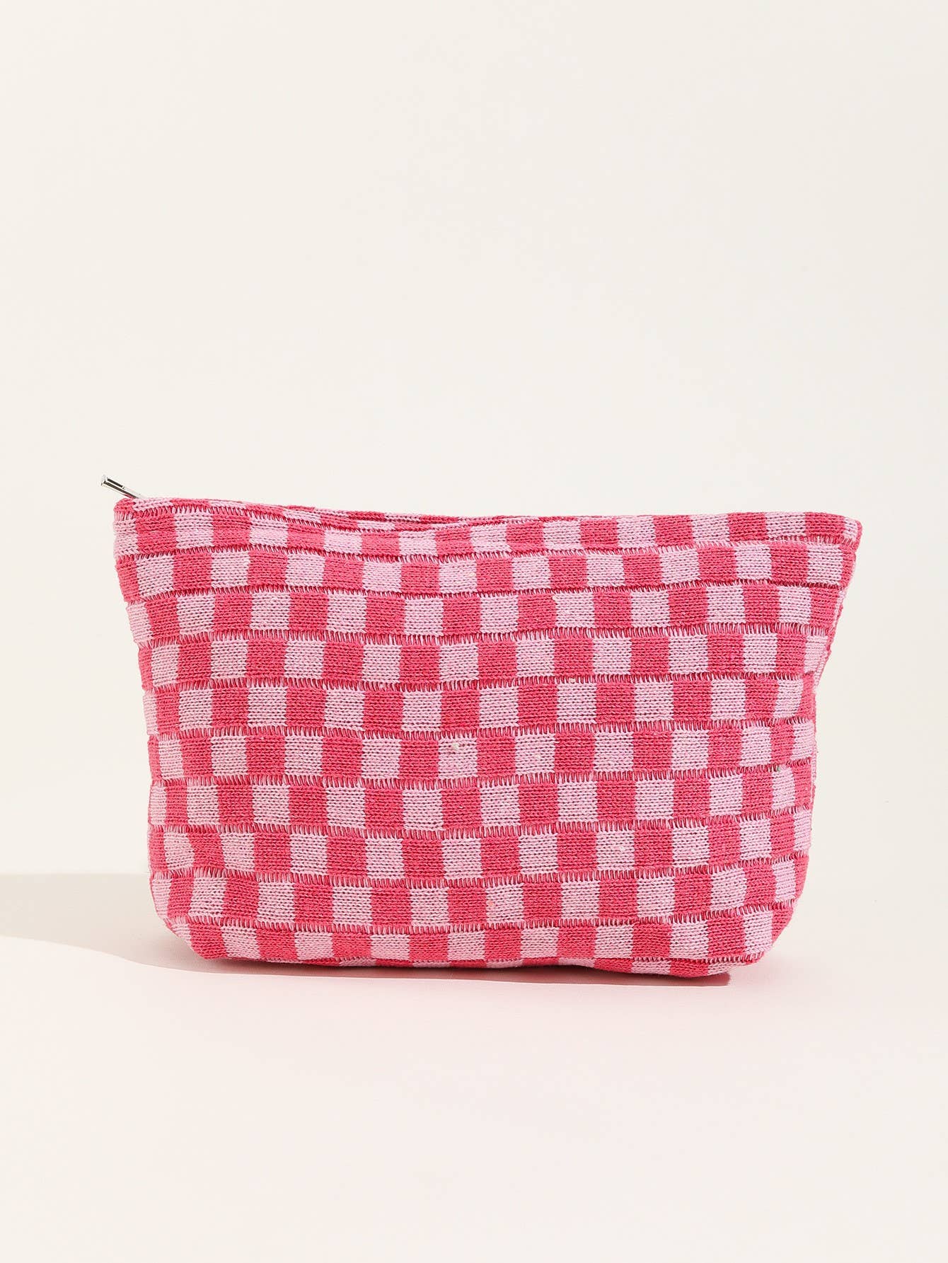 TRAVEL CHECKER MAKEUP COSMETIC POUCH BAG | 40P528