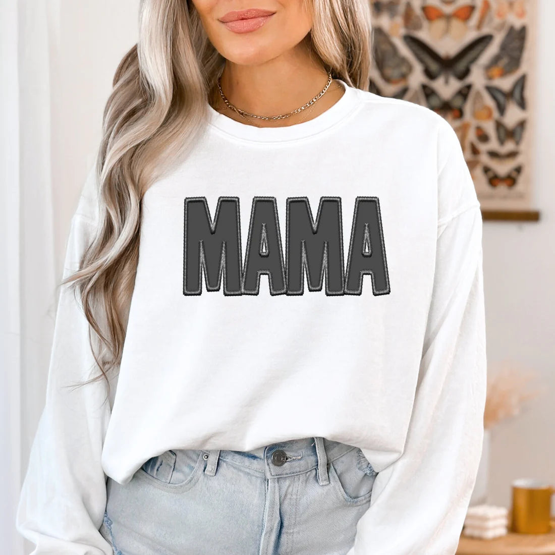 Mama FAUX EMBROIDERY