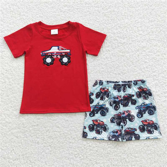 BSSO0185 Boys Embroidered MONSTER TRUCK